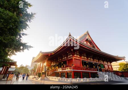 Tempio senso-ji, Tokyo, tradizionale, tempio giapponese, architettura, storico, culturale, punto di riferimento, iconico Foto Stock