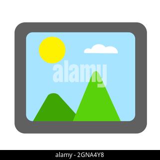 Icona della galleria dello smartphone isolata su sfondo bianco Illustrazione Vettoriale