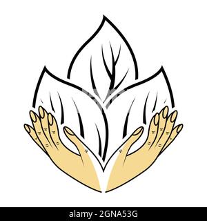 Disegno dell'icona del modello del logo del vettore delle lamelle Foto Stock