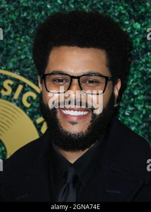 West Hollywood, Stati Uniti. 23 settembre 2021. WEST HOLLYWOOD, LOS ANGELES, CALIFORNIA, USA - SETTEMBRE 23: Singer The Weeknd (Abel Makkonen Tesfaye) arriva al 1° annuale Black Music Action Coalition's Music in Action Awards tenuto presso il 1 Hotel West Hollywood il 23 Settembre 2021 a West Hollywood, Los Angeles, California, Stati Uniti. (Foto di Xavier Collin/Image Press Agency/Sipa USA) Credit: Sipa USA/Alamy Live News Foto Stock