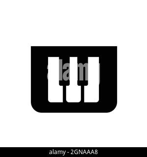 Illustrazione vettoriale del logo musicale creativo, logo piano Illustrazione Vettoriale