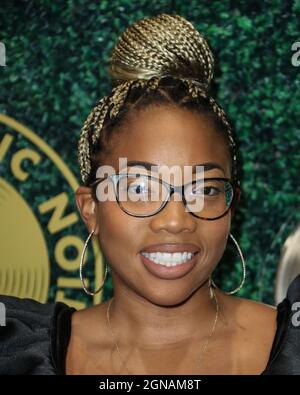 West Hollywood, Stati Uniti. 23 settembre 2021. WEST HOLLYWOOD, LOS ANGELES, CALIFORNIA, Stati Uniti d'America - 23 SETTEMBRE: Brittany Lewis arriva al 1° premio annuale di musica in azione della Black Music Action Coalition, che si tiene al 1 Hotel West Hollywood il 23 settembre 2021 a West Hollywood, Los Angeles, California, Stati Uniti. (Foto di Xavier Collin/Image Press Agency/Sipa USA) Credit: Sipa USA/Alamy Live News Foto Stock