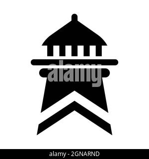 Modello di logo Light House icona vettoriale Foto Stock