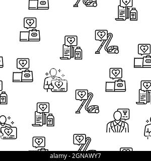 Modello senza giunture vettoriale Homecare Services Illustrazione Vettoriale