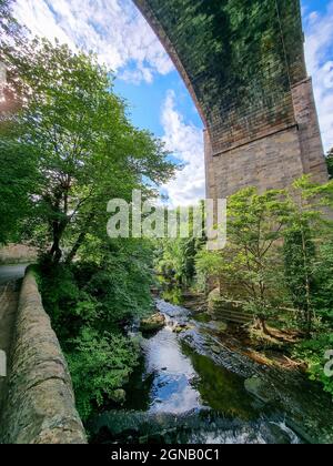 Viadotto sulle acque di Leith a Edimburgo Foto Stock