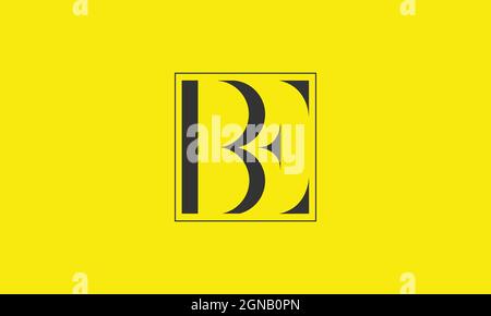 LETTERA B O LOGO BE CON DISEGNO A LINEE PER L'USO ILLUSTRATIVO Illustrazione Vettoriale