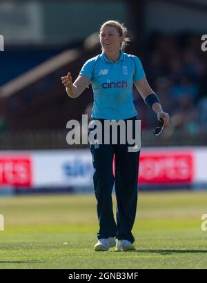 Inghilterra capitano Heather Knight durante il 4° Women's One Day International contro la Nuova Zelanda Foto Stock