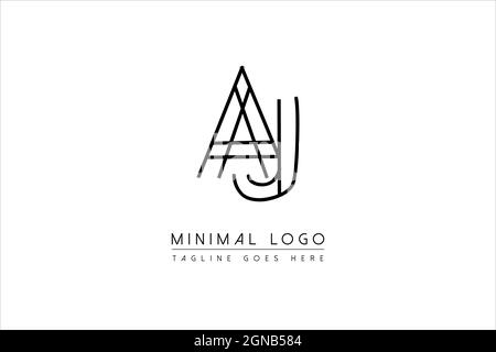 Initial aj, ja, j, a Logo Design Creative Modern Letters Icon Vector Illustration Illustrazione Vettoriale