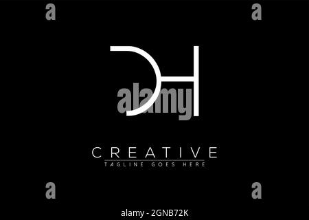 Lettera dh, hd, d, h, astratto iniziale monogramma lettera lettera disegno del logo Illustrazione Vettoriale