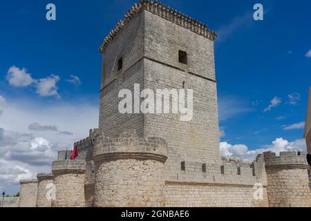 Castello nel comune di Portillo, in provincia di Valladolid, Spagna. Foto Stock