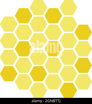 design a nido d'ape isolato su sfondo bianco, segno vettoriale a nido d'ape Illustrazione Vettoriale
