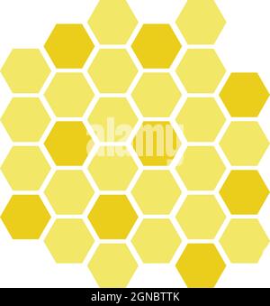 design a nido d'ape isolato su sfondo bianco, segno vettoriale a nido d'ape Illustrazione Vettoriale