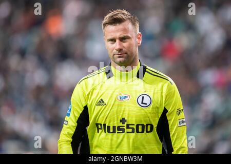 Artur Boruc di Legia visto durante la partita polacca PKO Ekstraklasa League tra Legia Warszawa e Wisla Plock al Maresciallo Jozef Pilsudski Legia Warsaw Municipal Stadium. Punteggio finale; Legia Warszawa 3:1 Gornik Leczna. (Foto di Mikolaj Barbanell / SOPA Images/Sipa USA) Foto Stock