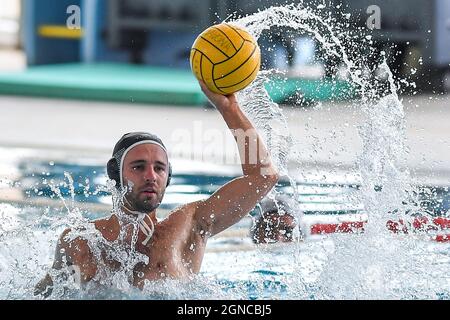 Zanelli Pools, Savona, Italy, September 24, 2021, Sobetchi Dumitru Vitoria) durante il concorso Primorac Kotor (MNE) vs Vitoria Guimaraes SC (por) - LEN Cup - Champions League ippolamo Foto Stock