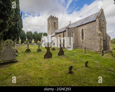 t Martins Church, Glandford, Norfolk, Inghilterra Foto Stock