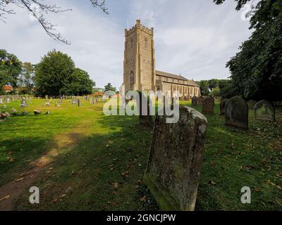 Castello Acre Chiesa, Norfolk Foto Stock