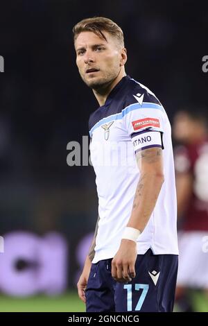 Torino, 23 settembre 2021. Ciro immobile della SS Lazio durante la Serie A allo Stadio Grande Torino. Il credito d'immagine dovrebbe essere: Jonathan Moscrop / Sportimage Foto Stock