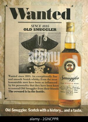 Smuggler miglior premio scotch whiskey whisky vintage advert ad 1970 1980 Foto Stock