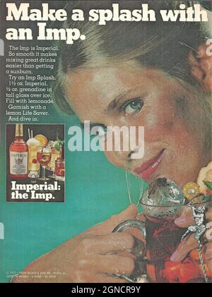 Imerial premium scotch whiskey whisky vintage advert advert ad 1970 1980 Foto Stock