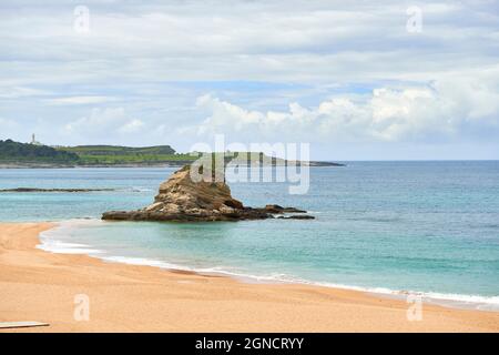 Playa del Camello, Santander, Cantabria, Spagna, Europa Foto Stock