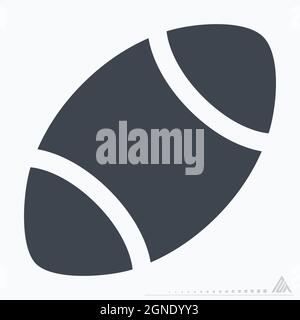 Icon American Football - stile Glyph - illustrazione semplice, tratto modificabile, vettore modello di disegno, buono per stampe, poster, pubblicità, announc Illustrazione Vettoriale