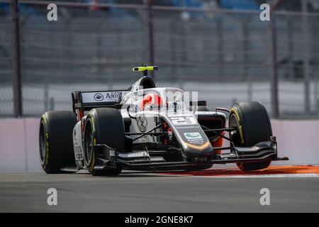 Sochi, Russia. 24 settembre 2021. 21 Boschung Ralph (sci), Campos Racing, Dallara F2, in azione durante il 6° round del Campionato FIA di Formula 2 2021 dal 24 al 26 settembre 2021 sulla Sochi Autodrom, a Sochi, Russia - Foto Xavi Bonilla / DPPI Credit: DPPI Media/Alamy Live News Foto Stock