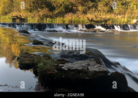 Cascate sul fiume Dobra in Croazia. Foto Stock