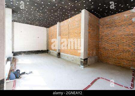 Interno della casa moderna con lo spazio vuoto Foto Stock