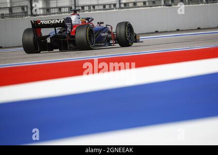 24 Viscaal Bent (nld), Trident, Dallara F2, in azione durante il 6° round del Campionato FIA di Formula 2 2021 dal 24 al 26 settembre 2021 sulla Sochi Autodrom, a Sochi, Russia - Foto: Xavi Bonilla/DPPI/LiveMedia Foto Stock