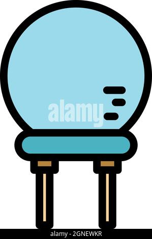 Icona del resistore del circuito. Contorno circuito resistore vettore icona colore piatto isolato Illustrazione Vettoriale