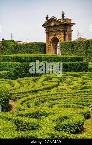 Il giardino manierista di sorpresa a Bagnaia, Viterbo, Italia centrale, attribuito a Jacopo Barozzi da Vignola Foto Stock