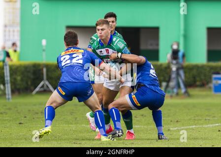 Treviso, Italia. 25 Settembre 2021. Leonardo Marin durante il Benetton Rugby vs DHL Stormers, United Rugby Championship match a Treviso, Italy, September 25 2021 Credit: Independent Photo Agency/Alamy Live News Foto Stock