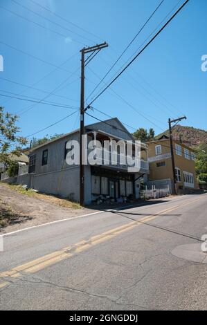Gibson Grocery Store, uno degli edifici storici di Jerome, Arizona. Foto Stock
