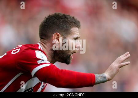 Sheffield, Regno Unito. 25 Settembre 2021. Oliver Norwood #16 di Sheffield United a Sheffield, Regno Unito il 9/25/2021. (Foto di ben Early/News Images/Sipa USA) Credit: Sipa USA/Alamy Live News Foto Stock