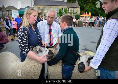 Masham Sheep Fair 2021 North Yorkshire Inghilterra Foto Stock