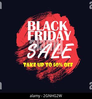 Illustrazione vettoriale del banner di vendita del Black Friday Illustrazione Vettoriale