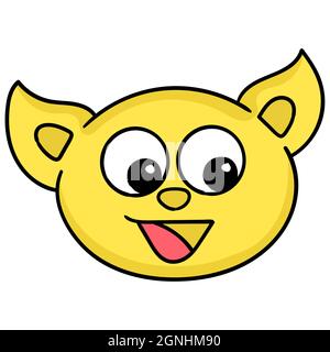 testa mostro divertente emoticon sorridere Illustrazione Vettoriale