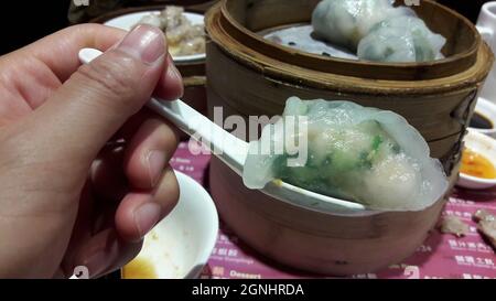 Gnocchi in un ristorante a Taiwan Foto Stock
