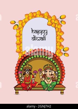 Diwali Hindu Festival sfondo Illustrazione Vettoriale