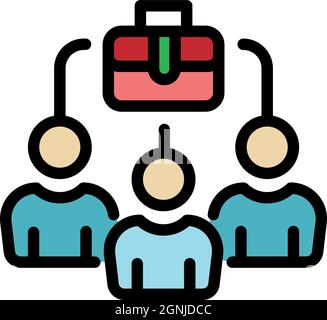 Icona di marketing uditivo. Contorno marketing vettore uditivo icona colore piatto isolato Illustrazione Vettoriale