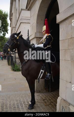 Soldier, Household Cavalry, Blues and Royals, Londra Foto Stock