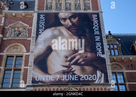 Billboard Exhibition Barocco a Roma al Rijksmuseum di Amsterdam Paesi Bassi 2020 Foto Stock