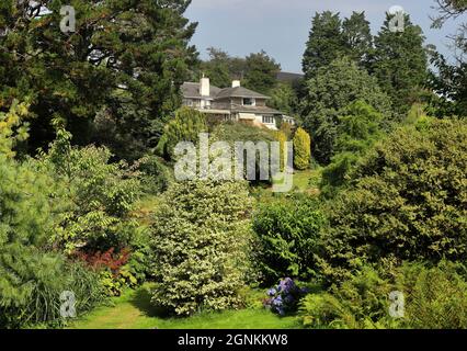 Marwood Hill Gardens nel Devon nord a fine estate inizio autunno Foto Stock