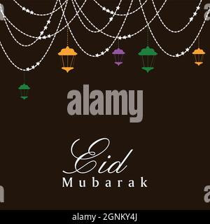 EID Mussulmani Festival sfondo Illustrazione Vettoriale