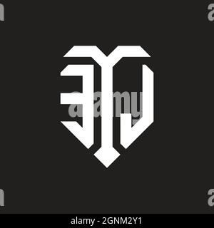 Logo EP con schermo bianco arancione modello isolato su sfondo nero Illustrazione Vettoriale