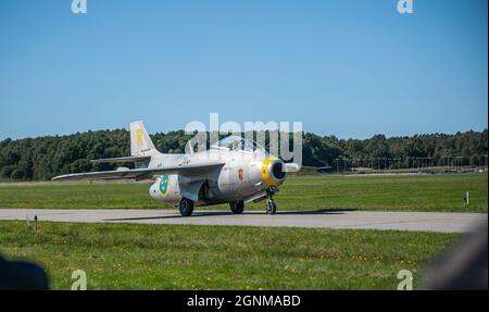 Gothenburg, Svezia - Agosto 30 2008: J29 Tunnan (se-DXB) al Göteborg Aero Show.. Foto Stock