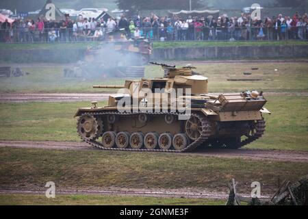 Panzer III Ausf L Tank modificato per servizio tropicale, Bovington Tank Museum, Dorset Inghilterra Foto Stock