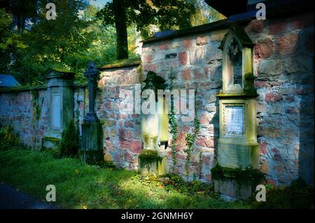 Vecchio cimitero Friedhof Ravensburg e Friburgo Germania Foto Stock