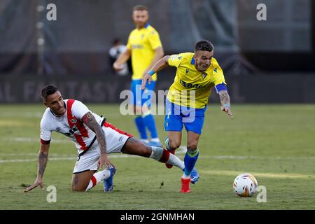 Salvi Sanchez di Cadiz CF durante la partita Liga tra Rayo Vallecano e Cadiz CF all'Estadio de Vallecas di Barcellona, in Spagna. Foto Stock