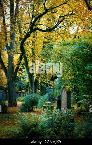 Vecchio cimitero Friedhof Ravensburg e Friburgo Germania Foto Stock